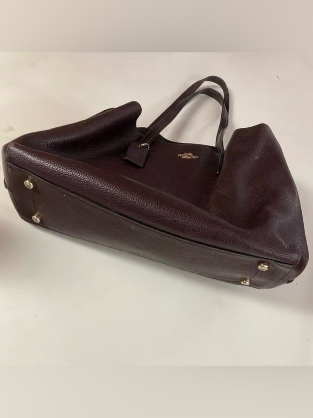 COACH Charlie Oxblood Leather Tote 52547 - Picture 8 of 11